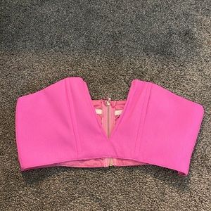 Akira Hot Pink Crop Top Size: S